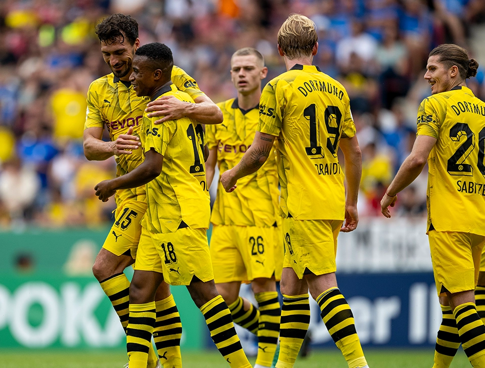 Hummels celebrates with teammates (photo)